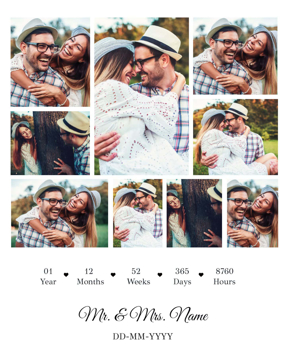 Picture of One Year together - 40x30